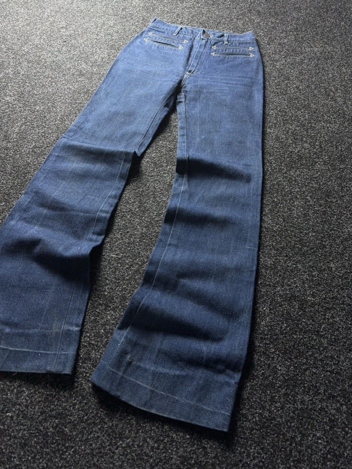 Japanese Brand RARE Japanese 70s Play Jeans Cowboy Flare Denim Vntg Japan Size 26" / US 2 / IT 38 - 3 Thumbnail