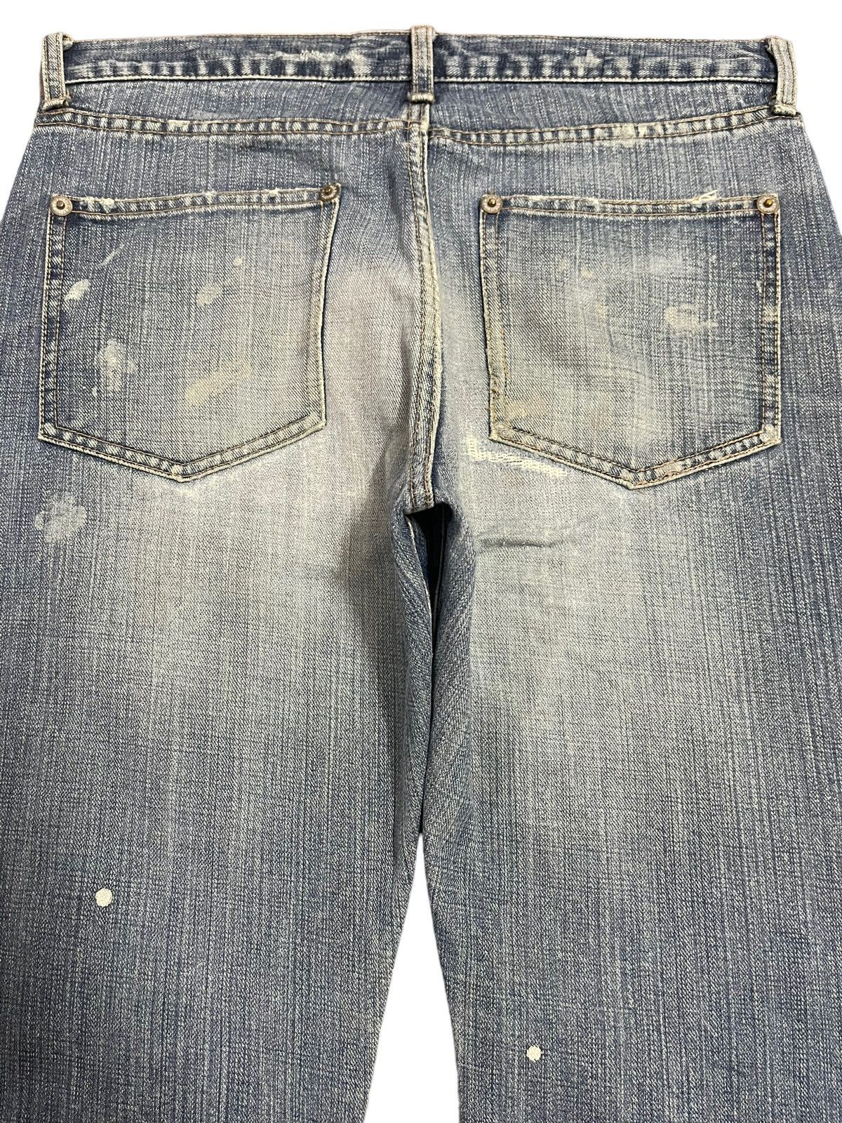 Purple Brand Vintage Japanese Brand Faded Wash Painted Wide Leg Jeans Size US 32 / EU 48 - 4 Thumbnail