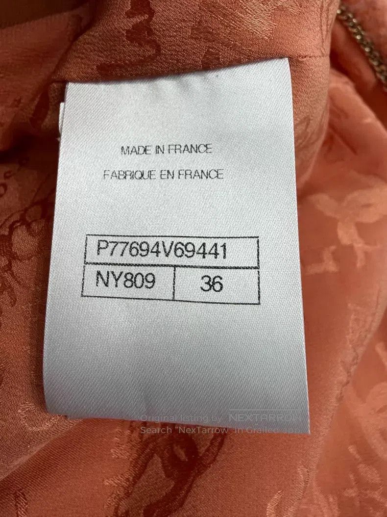 Chanel Chanel Salmon-coloured orange-pink tweed double-breasted j Size XS / US 0-2 / IT 36-38 - 5 Thumbnail