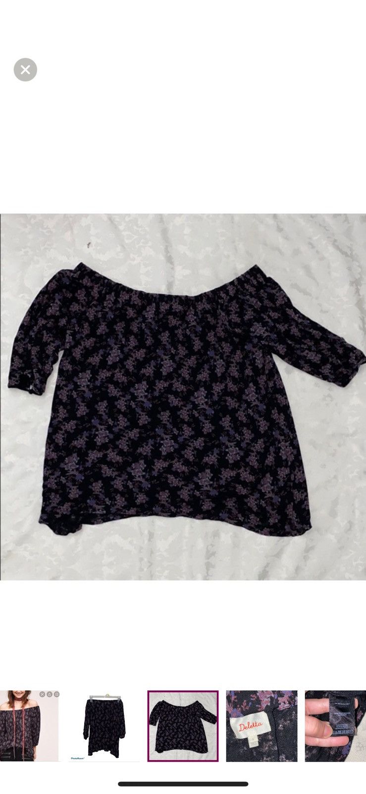 Anthropologie Anthropologie Deletta small floral off the shoulder blouse Size S / US 4 / IT 40 - 4 Thumbnail