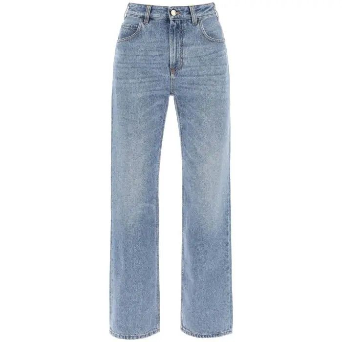 image of Chloe O1S22I1N0424 Chain Flared Jeans In Blue, Women's (Size 26)