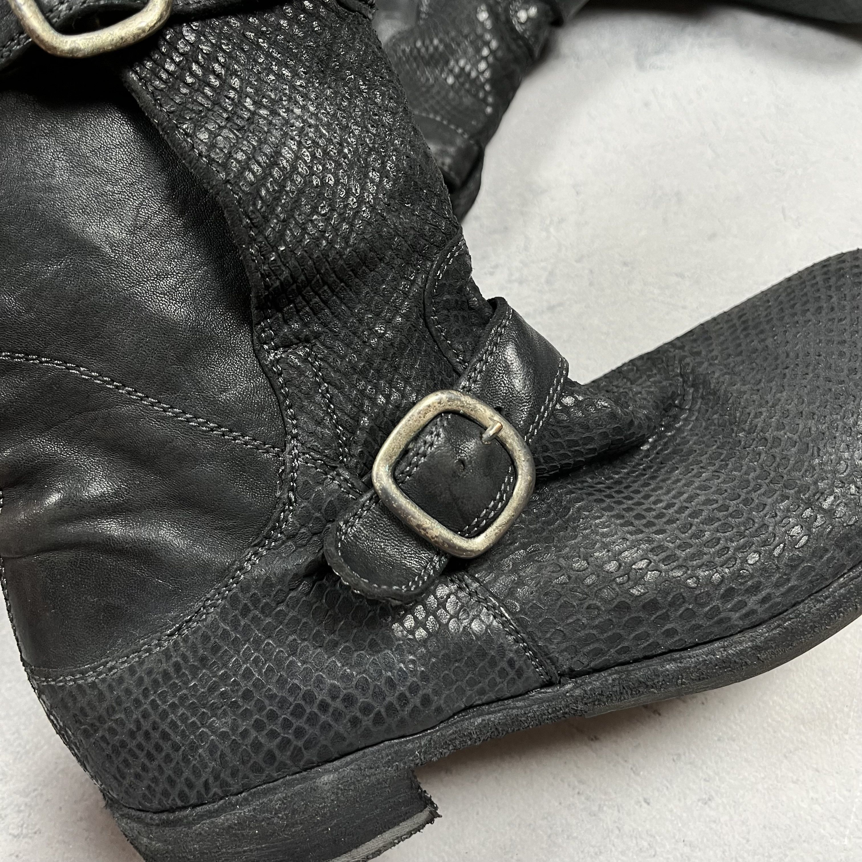 Officine Creative Avant-Garde Officine Creative Snake Embossed Biker Boots Size US 6 / IT 36 - 18 Thumbnail