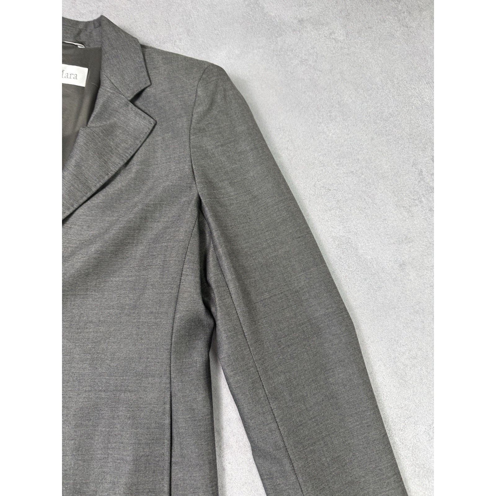 Max Mara Max Mara Women Blazer Jacket Grey IT 42; US 8 Wool/Silk Size M / US 6-8 / IT 42-44 - 10 Thumbnail
