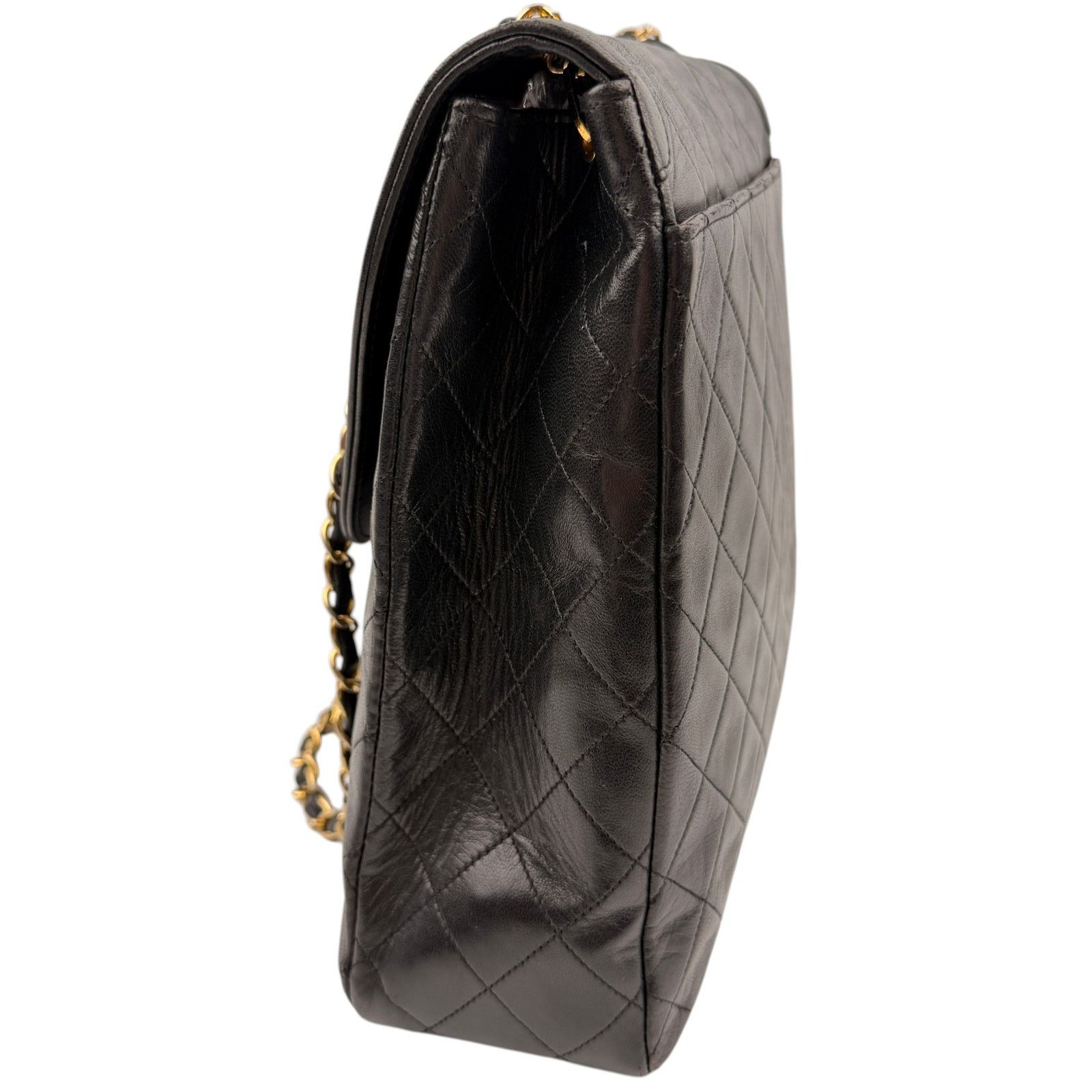 Chanel Chanel Vintage Black Quilted Trapezoid Flap Shoulder Bag Size ONE SIZE - 5 Thumbnail