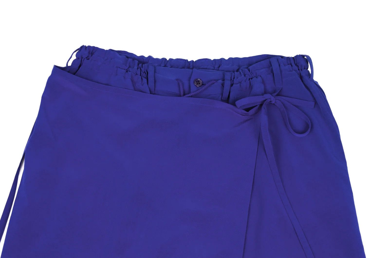 Yohji Yamamoto Crepe Drape Wrap Pants in Blue Size US 34 / EU 50 - 2 Thumbnail