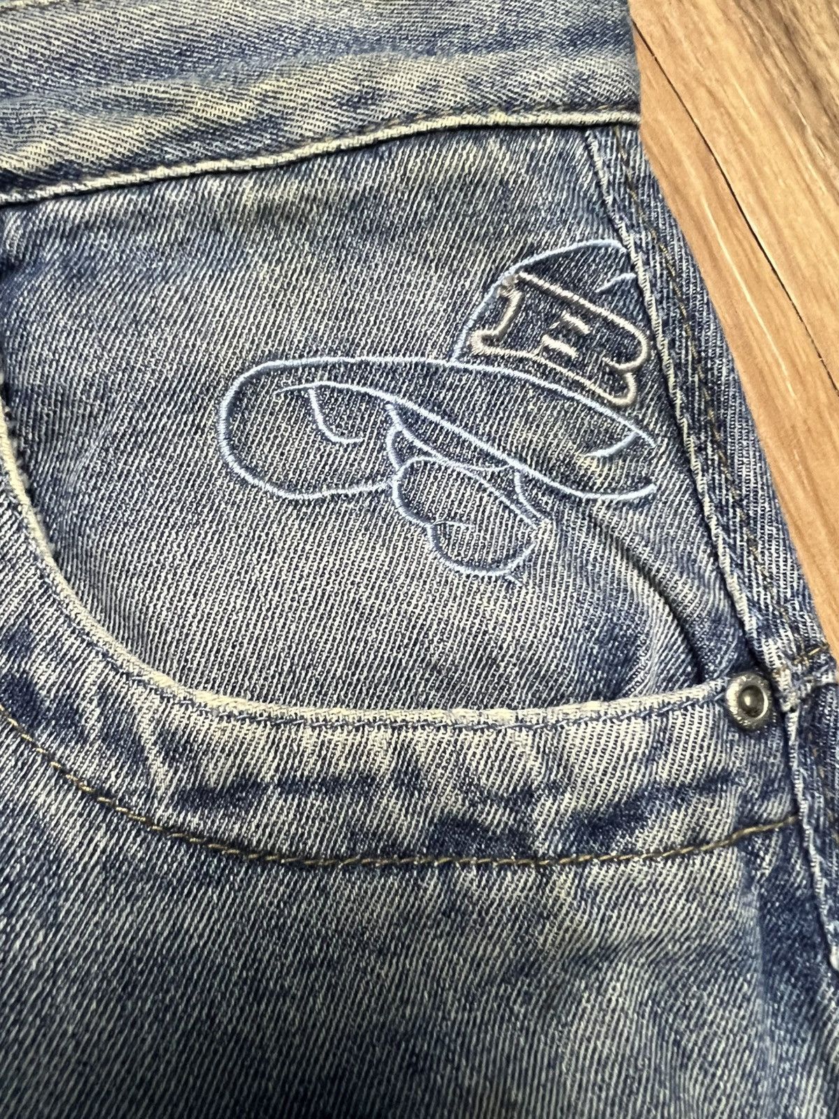 School of Hard Knocks Vintage Baggy DJ Graphic Jeans Y2K(43)