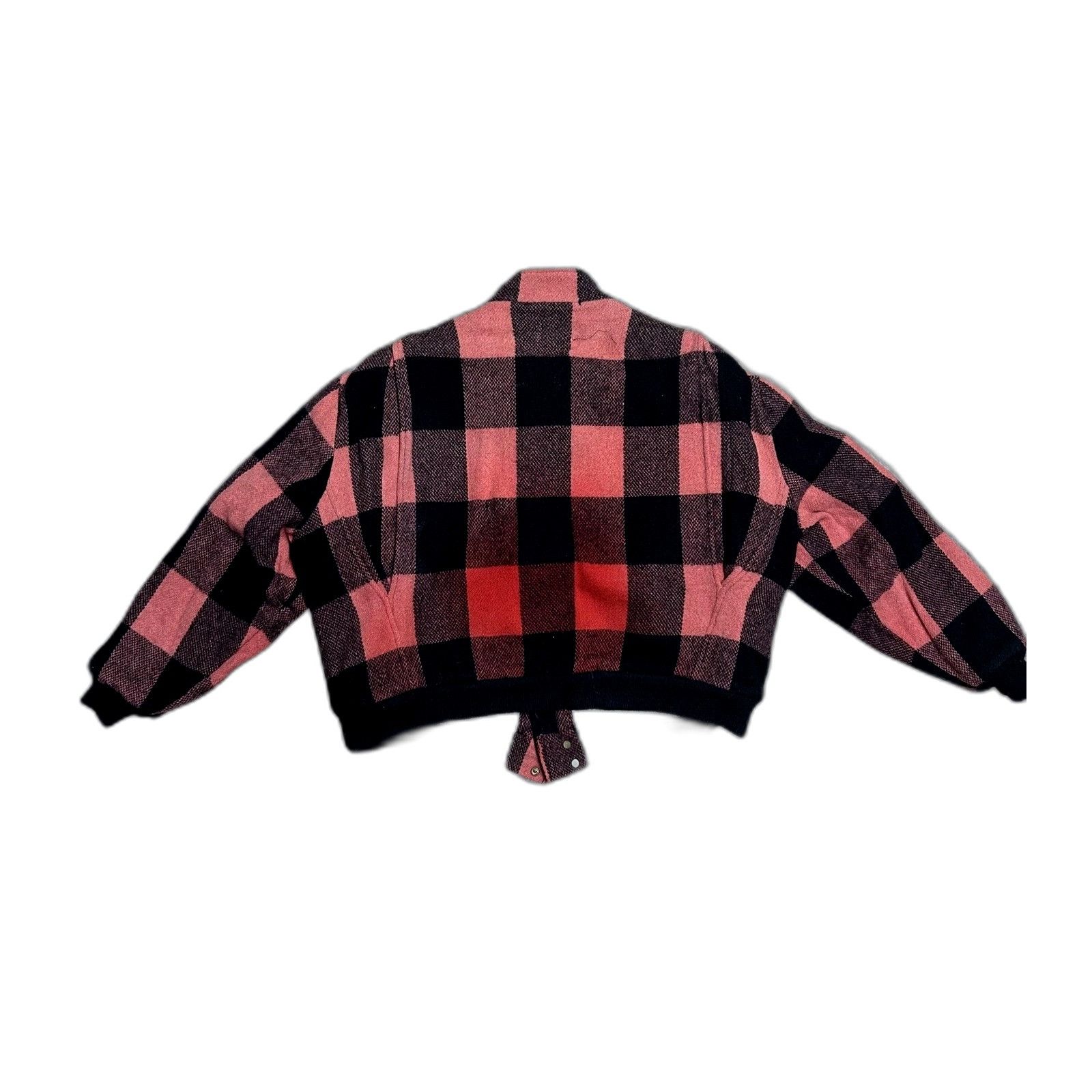 Woolrich Woolen Mills Vintage Woolrich Mens Large Red Black Wool Buffalo Plaid Hun Size US L / EU 52-54 / 3 - 2 Thumbnail