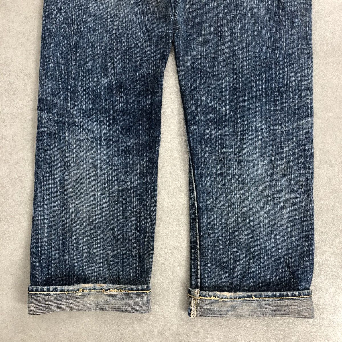 Japanese Brand × Sugar Cane 🇯🇵 Vintage Sugar Cane Onikiwa Distressed Faded Selvedge Jeans Size US 27 - 12 Thumbnail