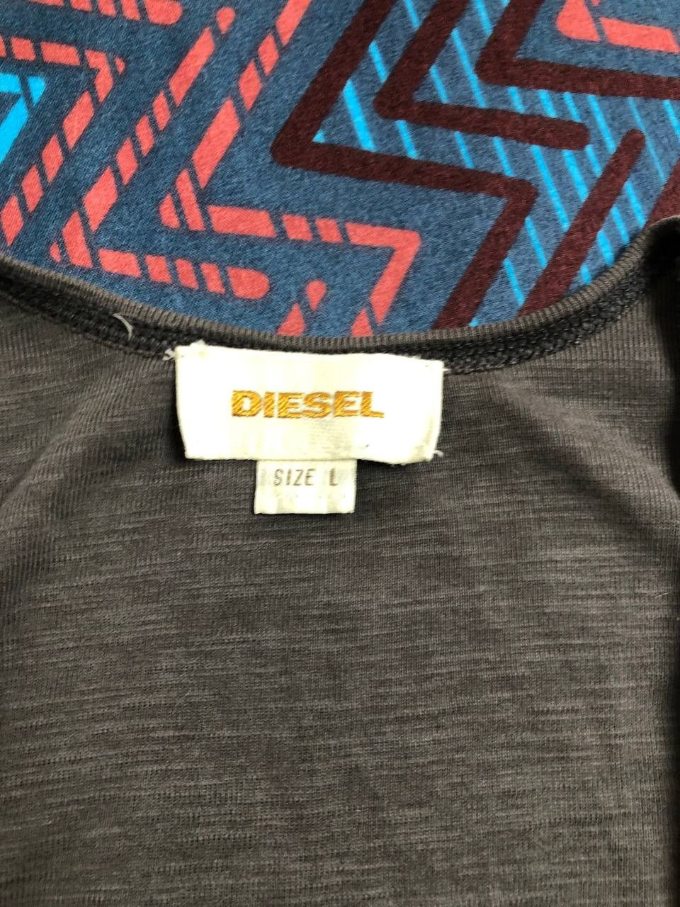 Diesel × Vintage Y2K Distressed Vintage Diesel Big Logo Washed T-Shirt Hype Size US L / EU 52-54 / 3 - 2 Thumbnail