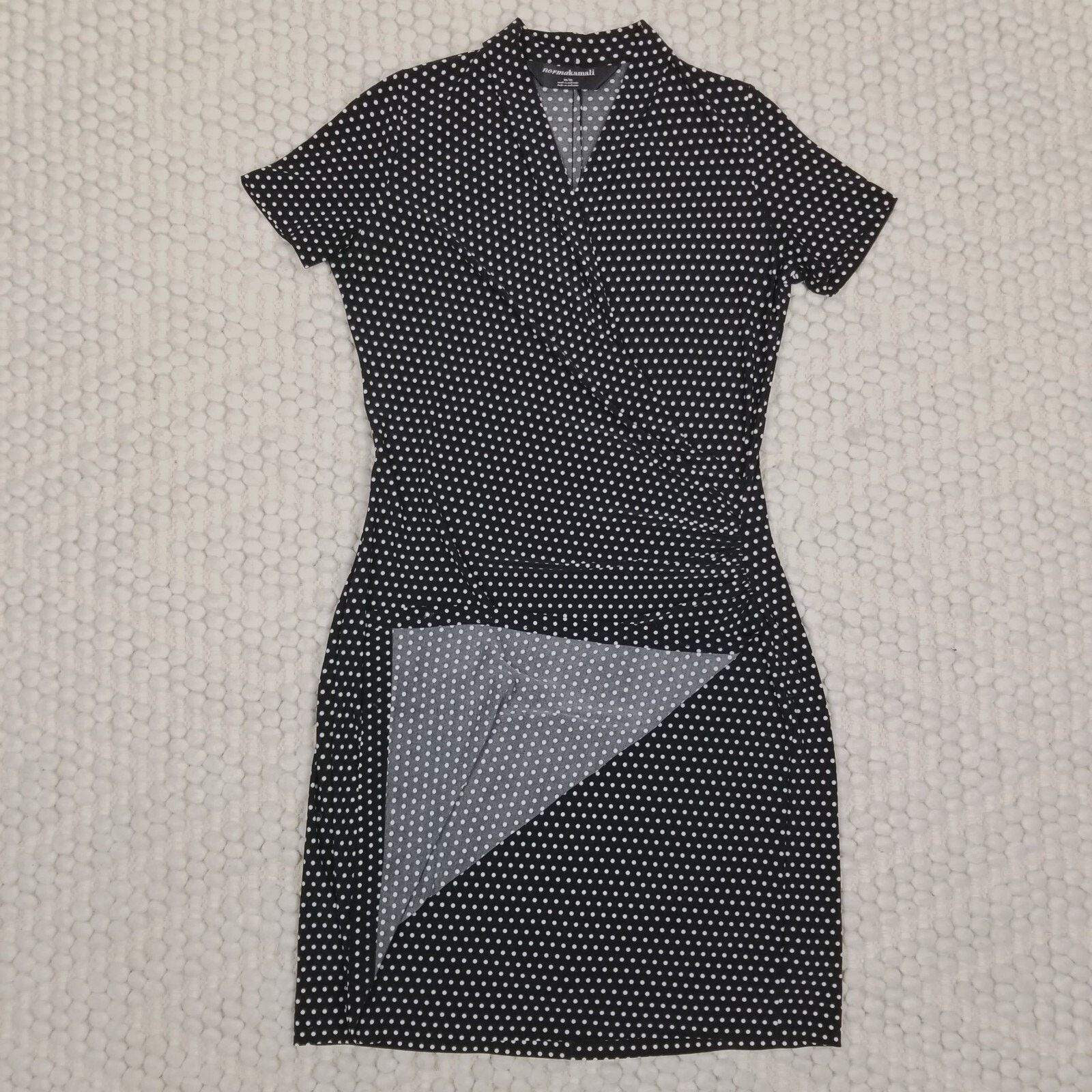 Norma Kamali Norma Kamali Baby Polka Dot Faux Wrap Dress Black & White M Size M / US 6-8 / IT 42-44 - 8 Thumbnail
