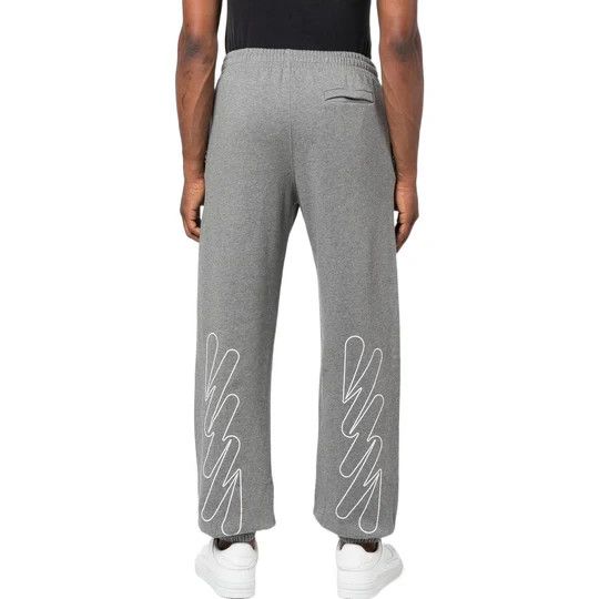 Off-White o1gr1nt0425 Wave Outl Diag Slim Sweatpants & Joggers Size US 30 / EU 46 - 2 Thumbnail