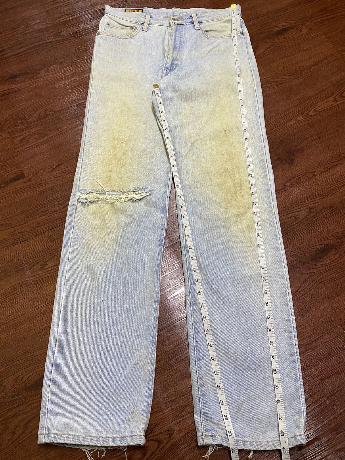 Edwin Vintage Edwin Only Genuine Faded Wash Distressed Loose Jeans Size US 32 / EU 48 - 17 Thumbnail