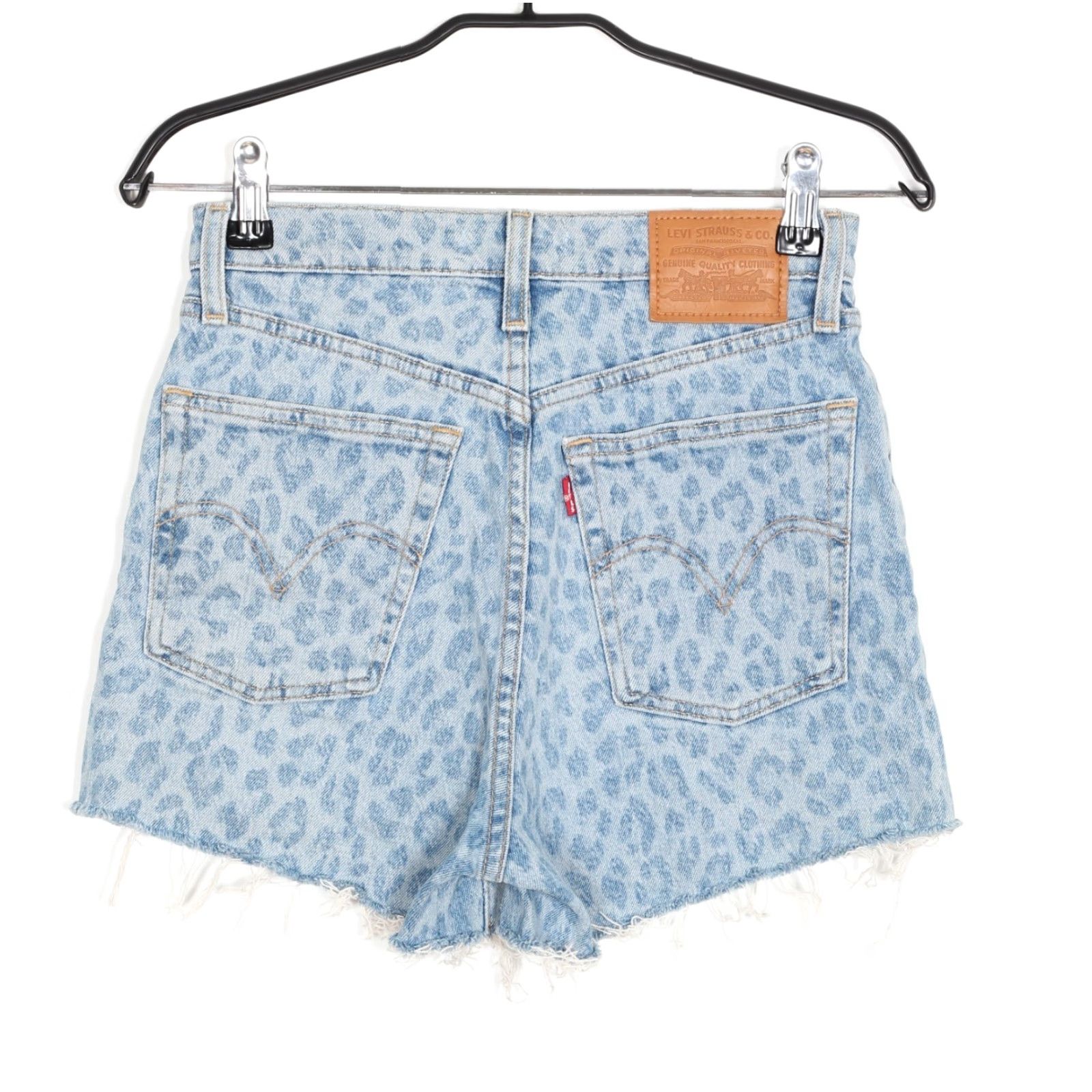 Levi's VINTAGE LEVI’S? RIBCAGE SHORT Jeans Denim Shorts Women 25 PREMIUM Leopard 90s? Size 42" / US 20 - 2 Thumbnail