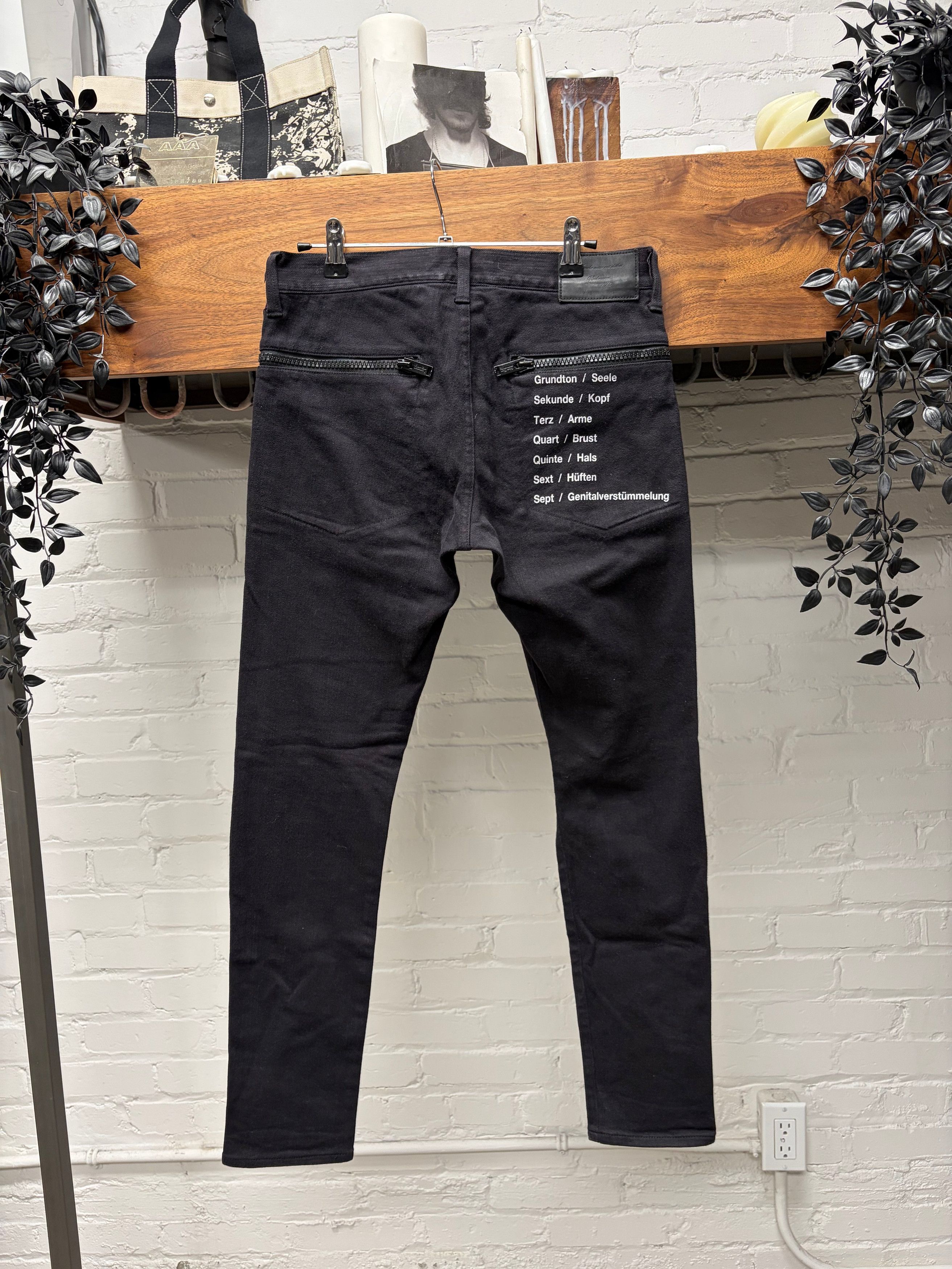 Undercover SS2015 Undercover ‘Psychocandy’ Text Print Grey Skinny Denim Size US 30 / EU 46 - 1 Thumbnail