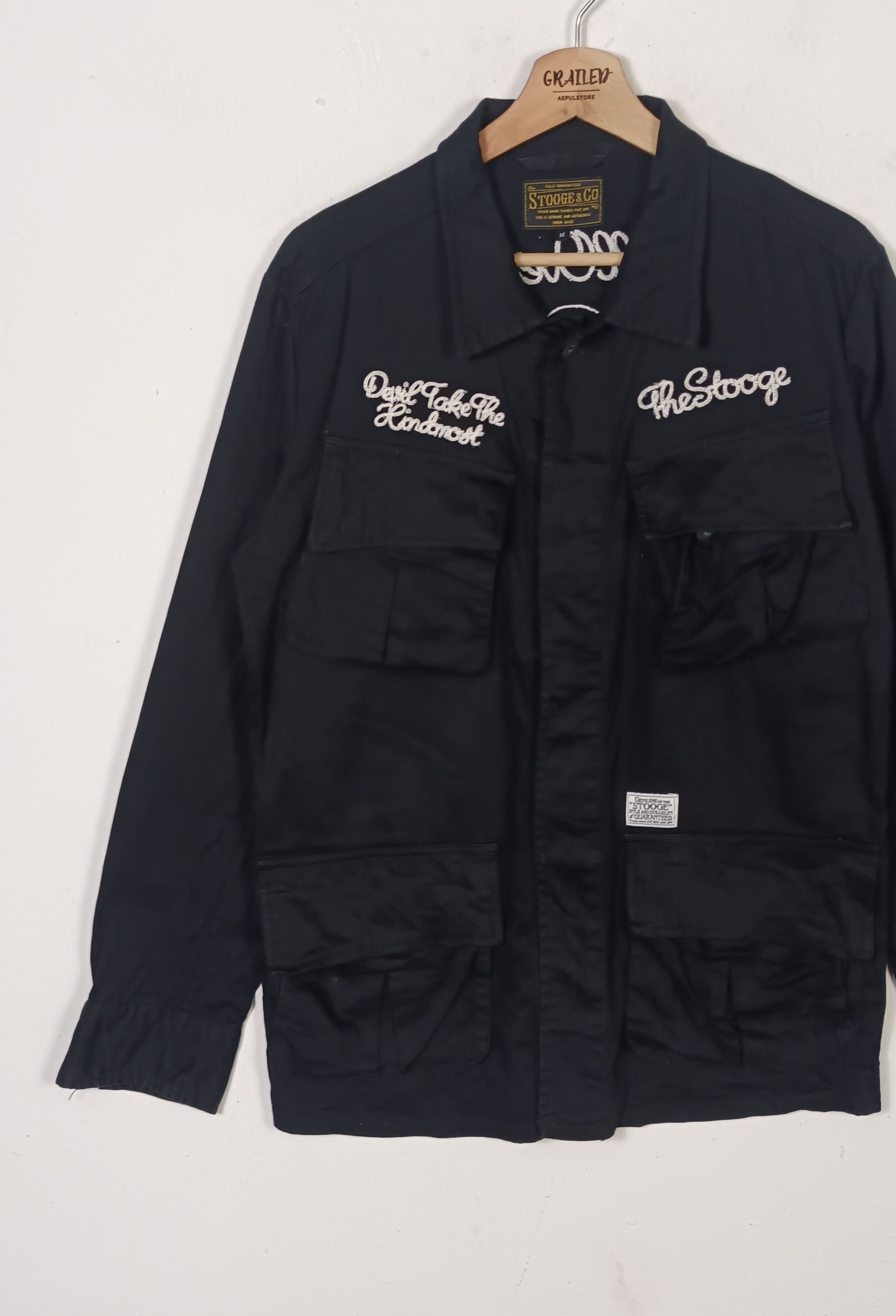 Japanese Brand Stooge & co Skull "Riding All OverThe World " Jacket Size US M / EU 48-50 / 2 - 6 Thumbnail