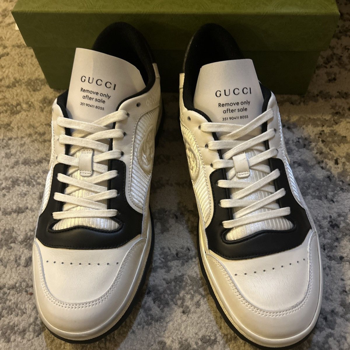 Gucci Gucci Mac80 Sneaker Off White Black size 40.5 Size US 10.5 / IT 40.5 - 2 Thumbnail