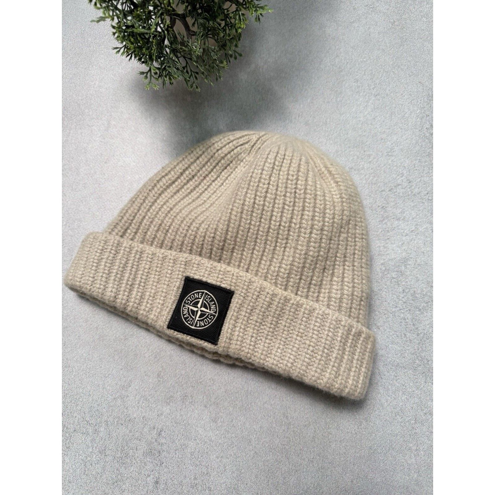 Stone Island Stone Island Patch Program Wool Hat Grey Men Size ONE SIZE - 2 Thumbnail