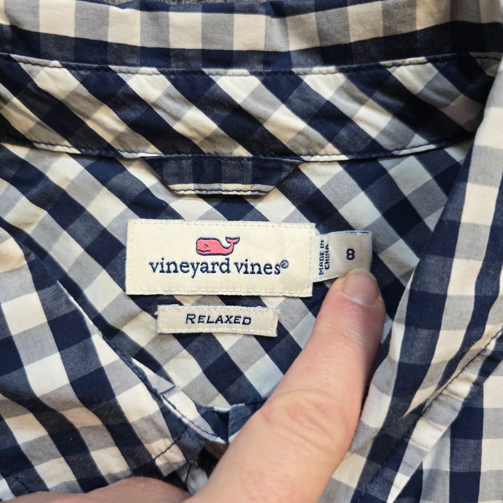 Vineyard Vines Vineyard Vines Blouse Womens Size 8 Blue Gingham Plaid Button Collared Long Sleeve Classic Preppy Career Shirt Women Size M / US 6-8 / IT 42-44 - 5 Thumbnail