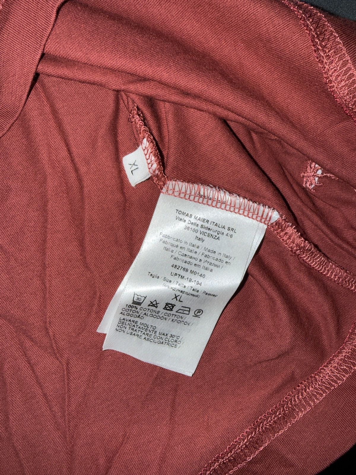 Tomas Maier Tomas maier Burnt Red Tee Xl Size US XL / EU 56 / 4 - 3 Thumbnail
