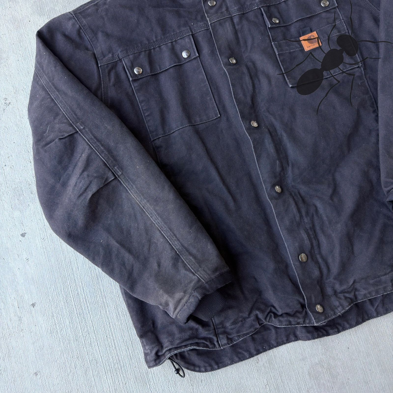 Carhartt × Vintage Carhartt black sherpa hooded work wear jacket Size US XXL / EU 58 / 5 - 4 Thumbnail