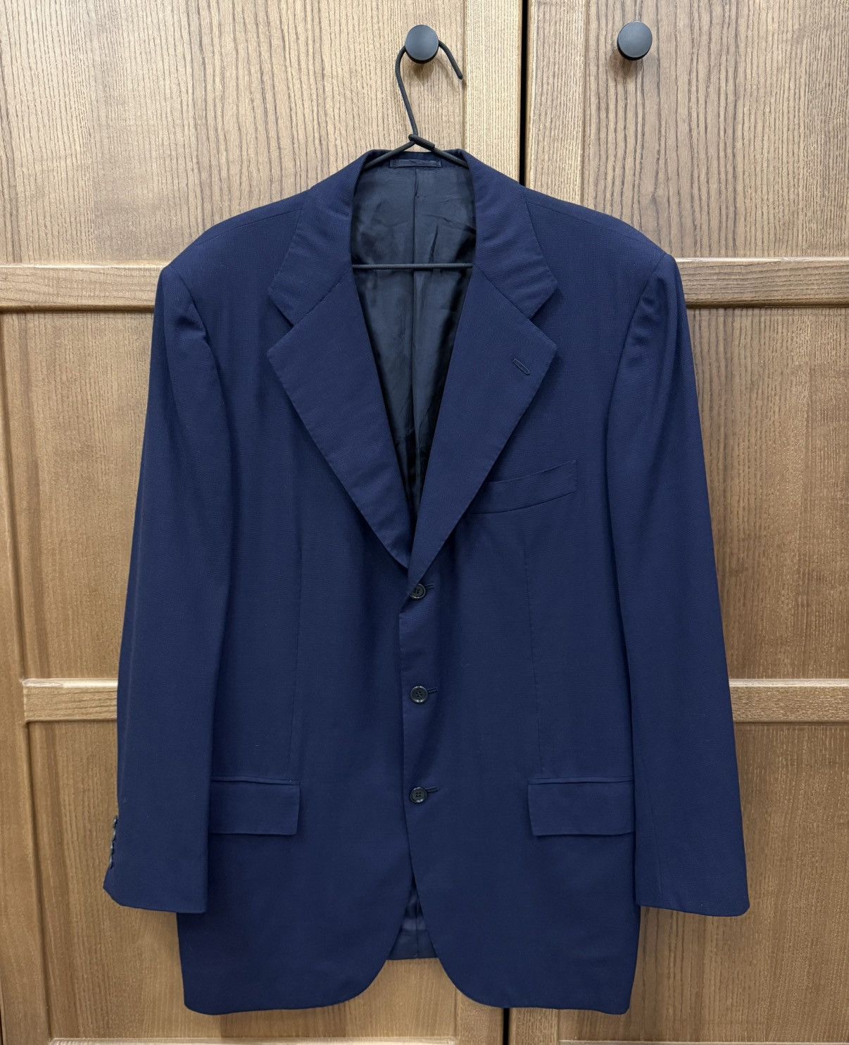 Kiton Kiton Napoli Navy Blue Wool Blazer Three Button Jacket Size 42R - 1 Thumbnail