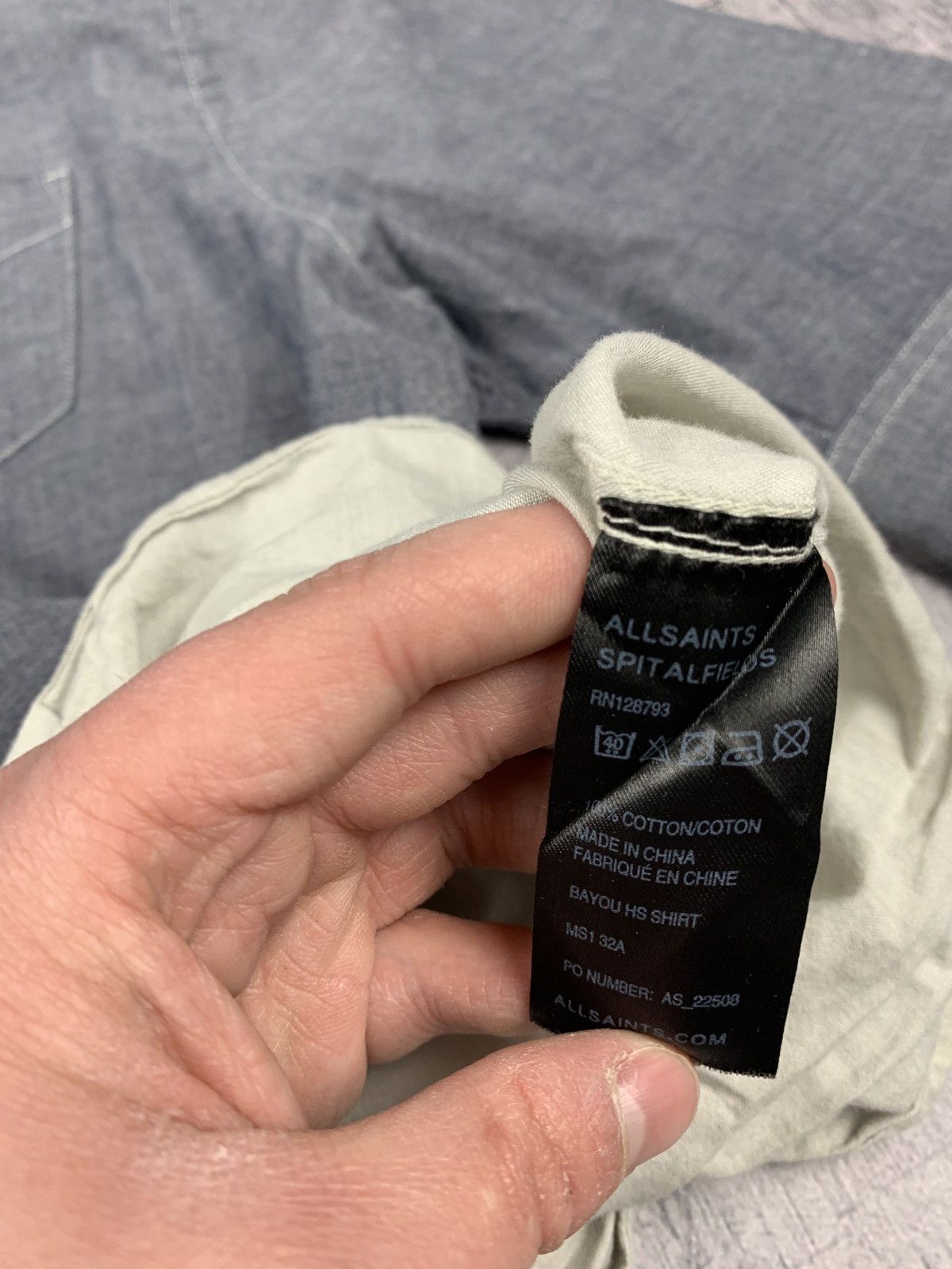 Allsaints Allsaints Spitalfields Bayou HS Shirt Short Sleeve designer Size US L / EU 52-54 / 3 - 8 Thumbnail