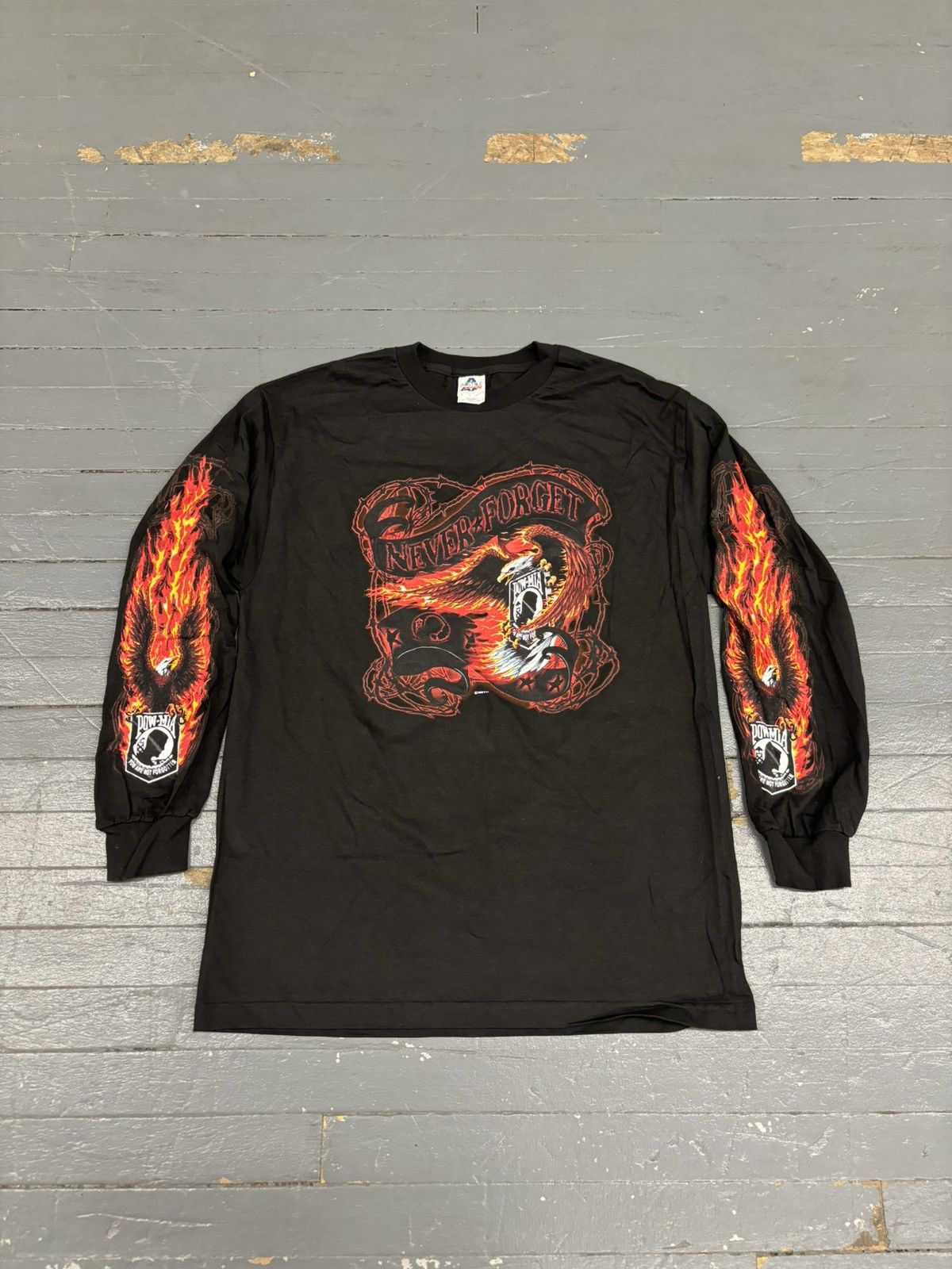 Vintage Vintage GSI biker flame tee Y2K Size US L / EU 52-54 / 3 - 1 Thumbnail