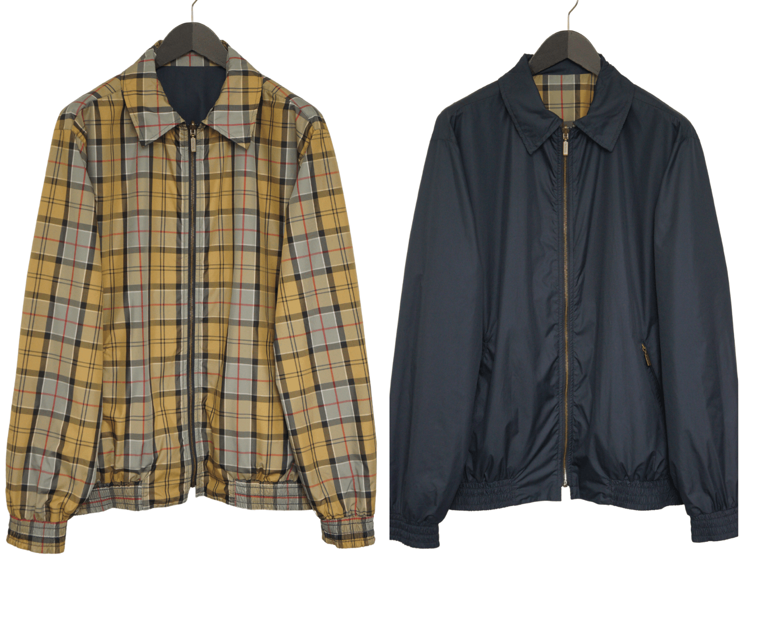 image of Men Barbour Bomber Jacket Breathable Casual Size XL Vag618 in Blue Yellow