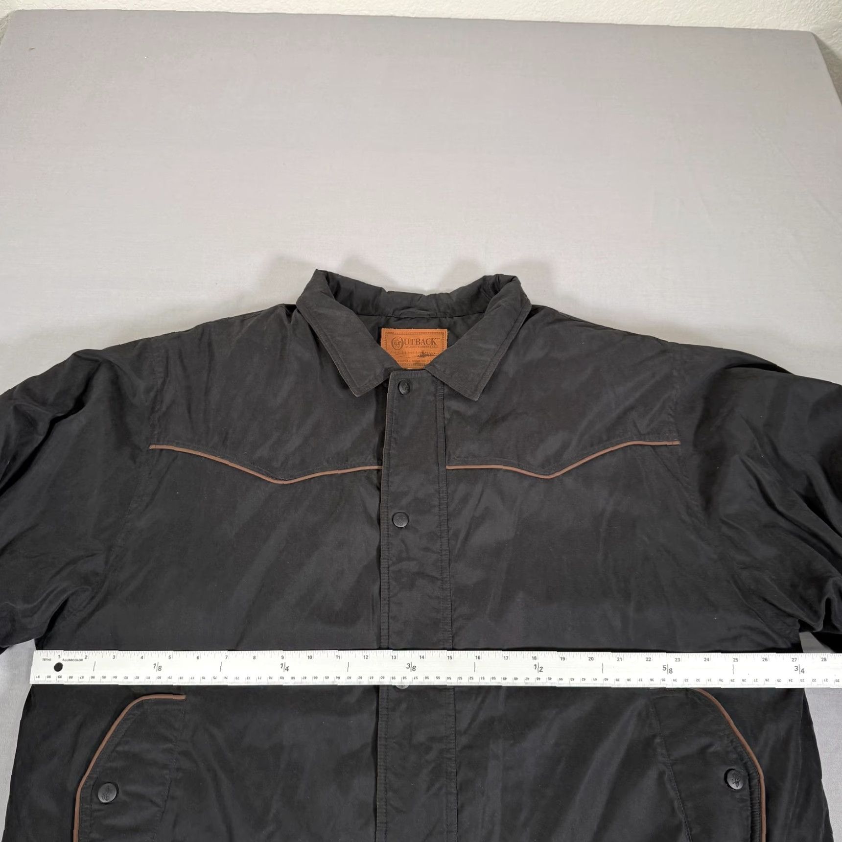 Vintage Outback Trading Jacket 2XL Mens Black Western Down Trailblazer Puffer Cowboy Size 48R - 4 Thumbnail
