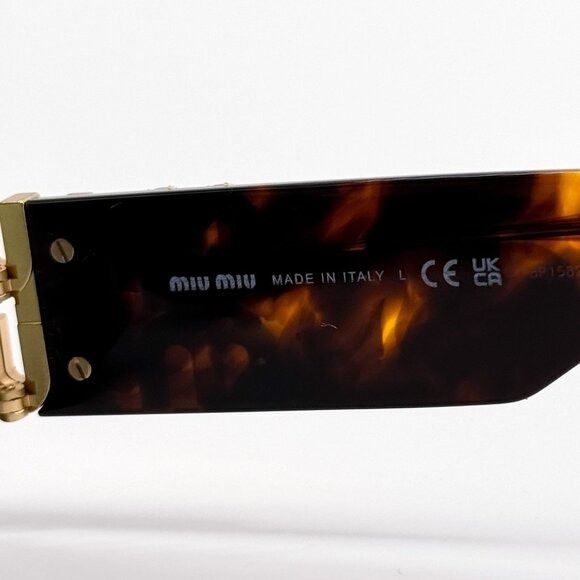 Miu Miu NEW MIU MIU SUNGLASSES MU11WS 14L50O HAVANA WOMEN MU 11WS SM Size ONE SIZE - 8 Thumbnail