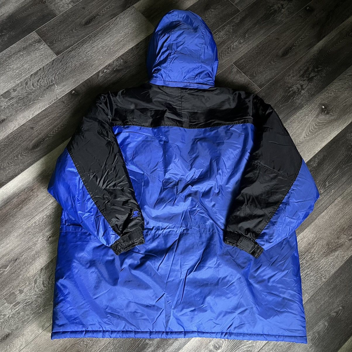 Starter Vintage 1990s Starter Puffer Jacket Royal Winter Zip Up Coat Size US XXL / EU 58 / 5 - 2 Thumbnail