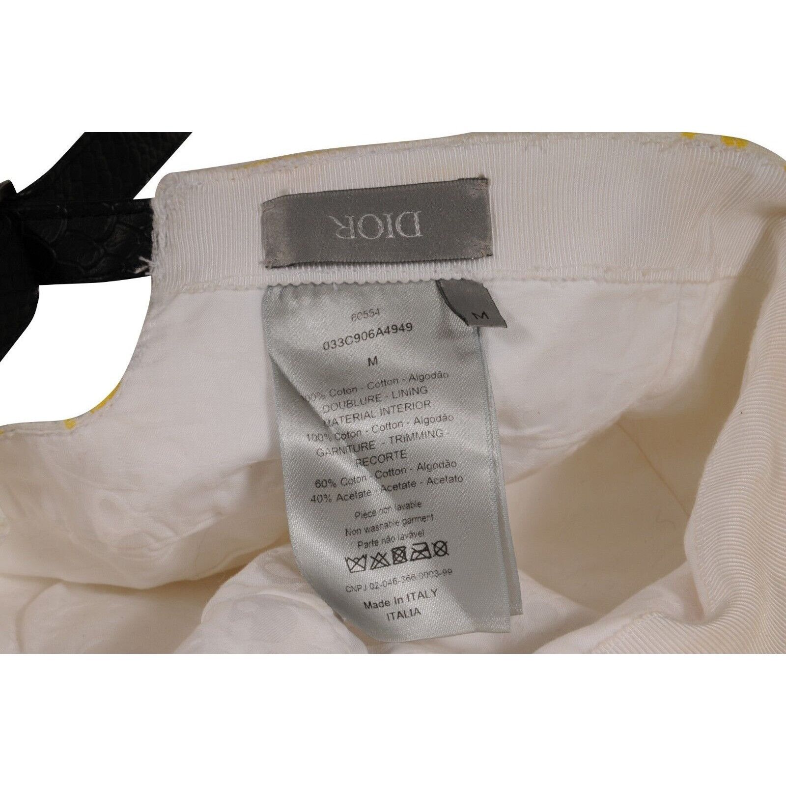 Dior SHAWN Logo Camp Cap 1 of 1 Medium Yellow White Size ONE SIZE - 7 Thumbnail