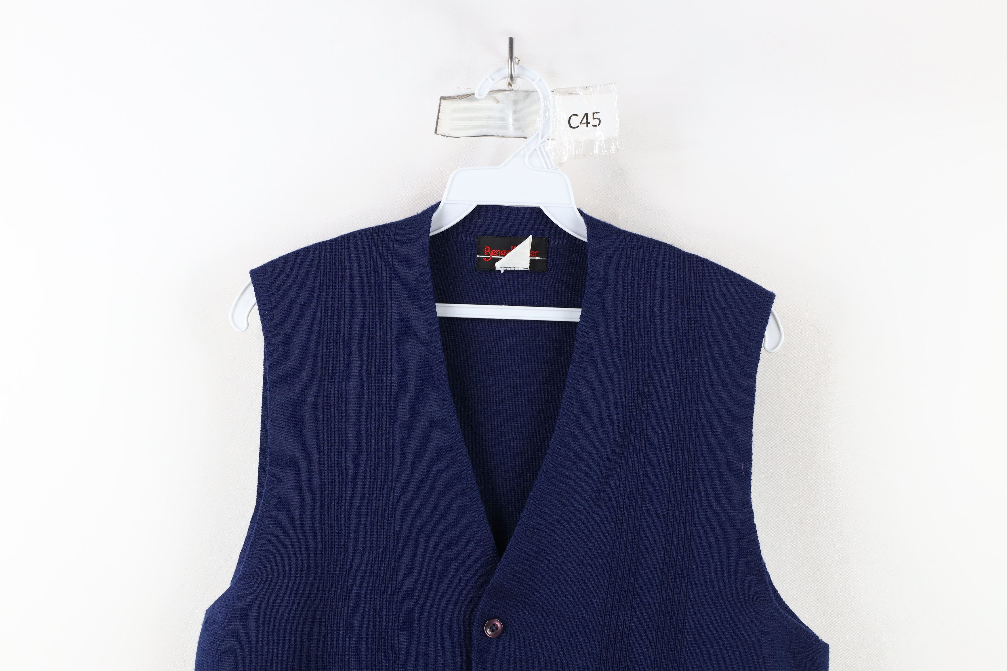 Vintage Vintage 60s Streetwear Ribbed Wool Blend Knit Sweater Vest Size US L / EU 52-54 / 3 - 2 Thumbnail