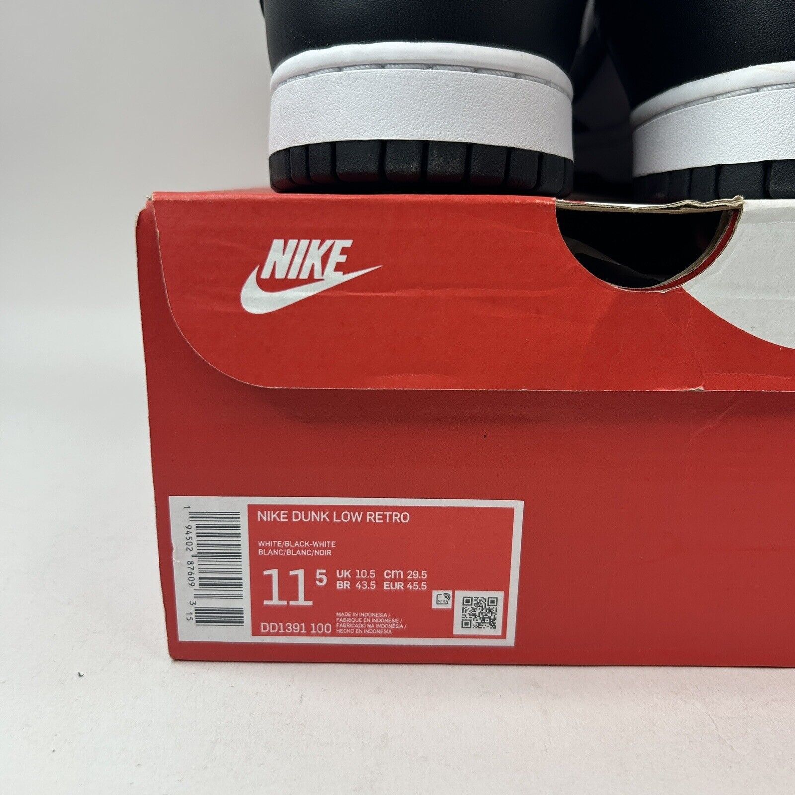 Nike Nike Dunk Low Retro “Black White/Panda” 2023 Size US 11.5 / EU 44-45 - 5 Thumbnail