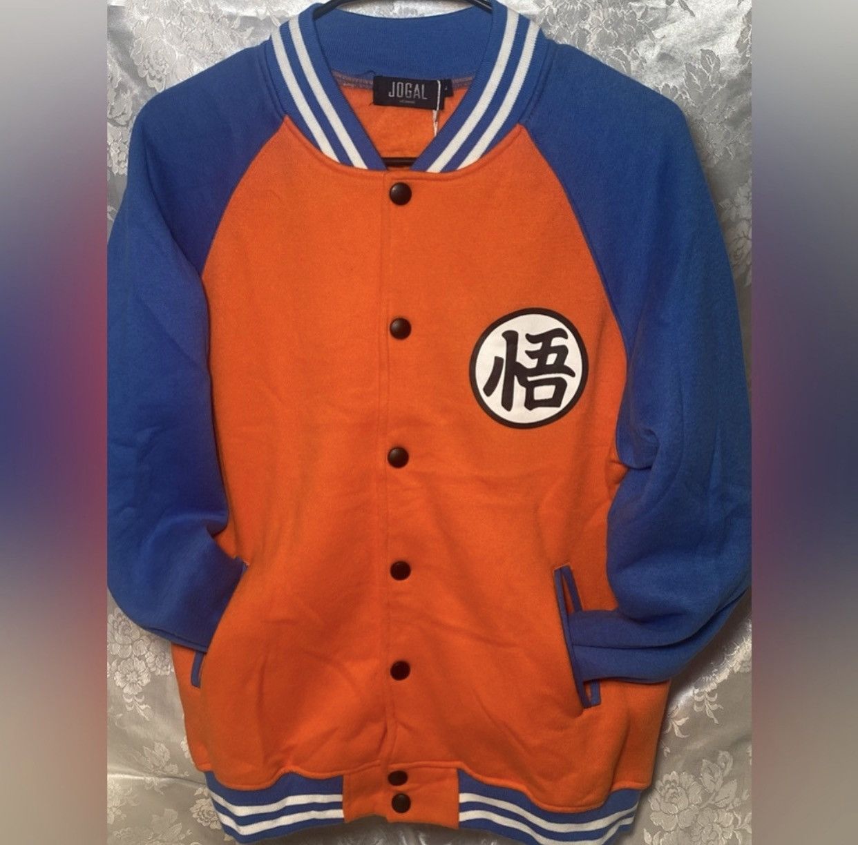 Other JOGAL Dragon Ball Z Goku Kanji Varsity Jacket Orange Blue Size US L / EU 52-54 / 3 - 3 Thumbnail