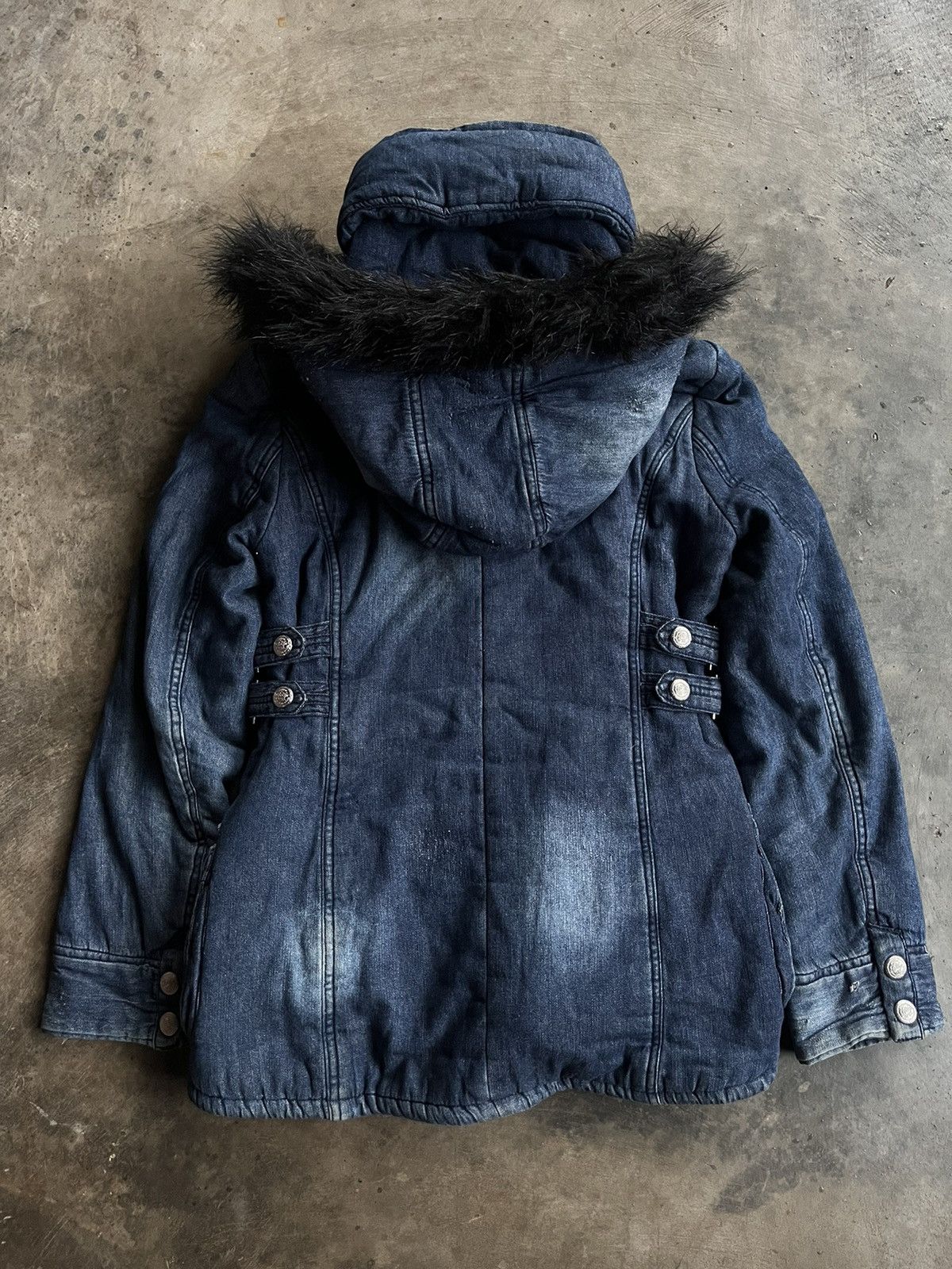 14th Addiction × KMRii × Yasuyuki Ishii Vintage Backs Bono Gothic Bondage Boa Fur Hooded Jacket Punk Size US S / EU 44-46 / 1 - 5 Thumbnail