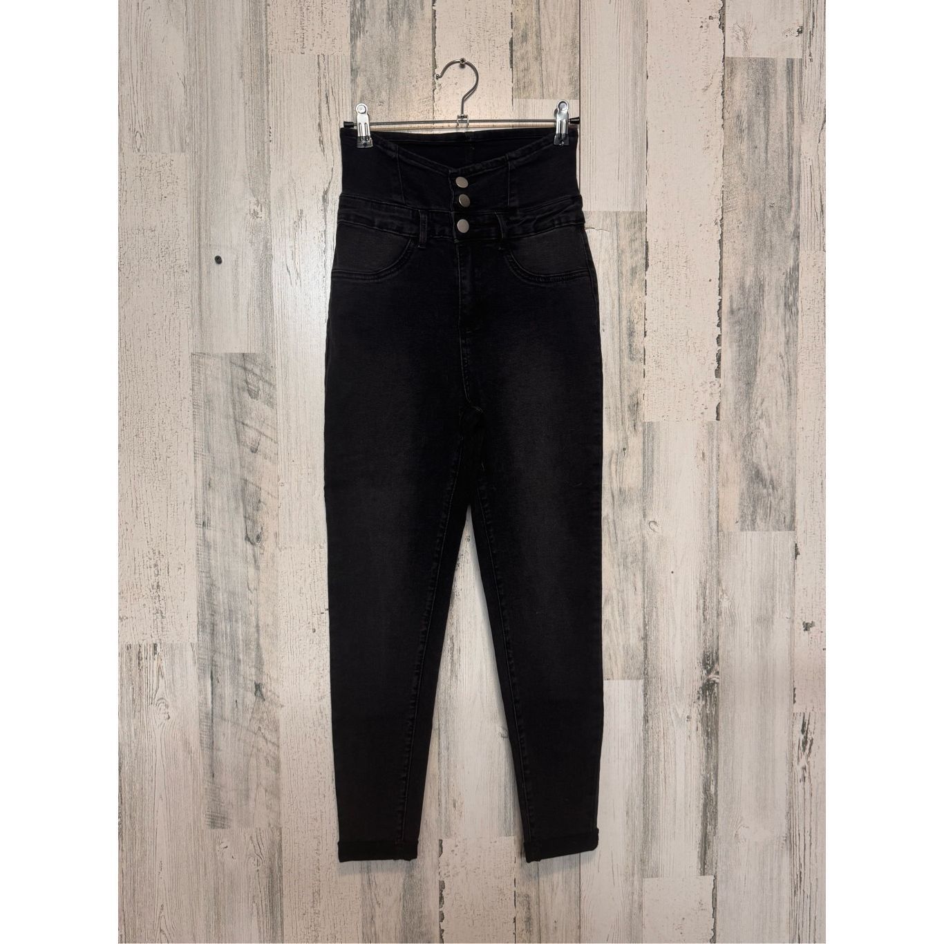 Other Shein Black High Waist Skinny Jeans – Size 26 Small Size 25" / US 0 / IT 36 - 2 Thumbnail