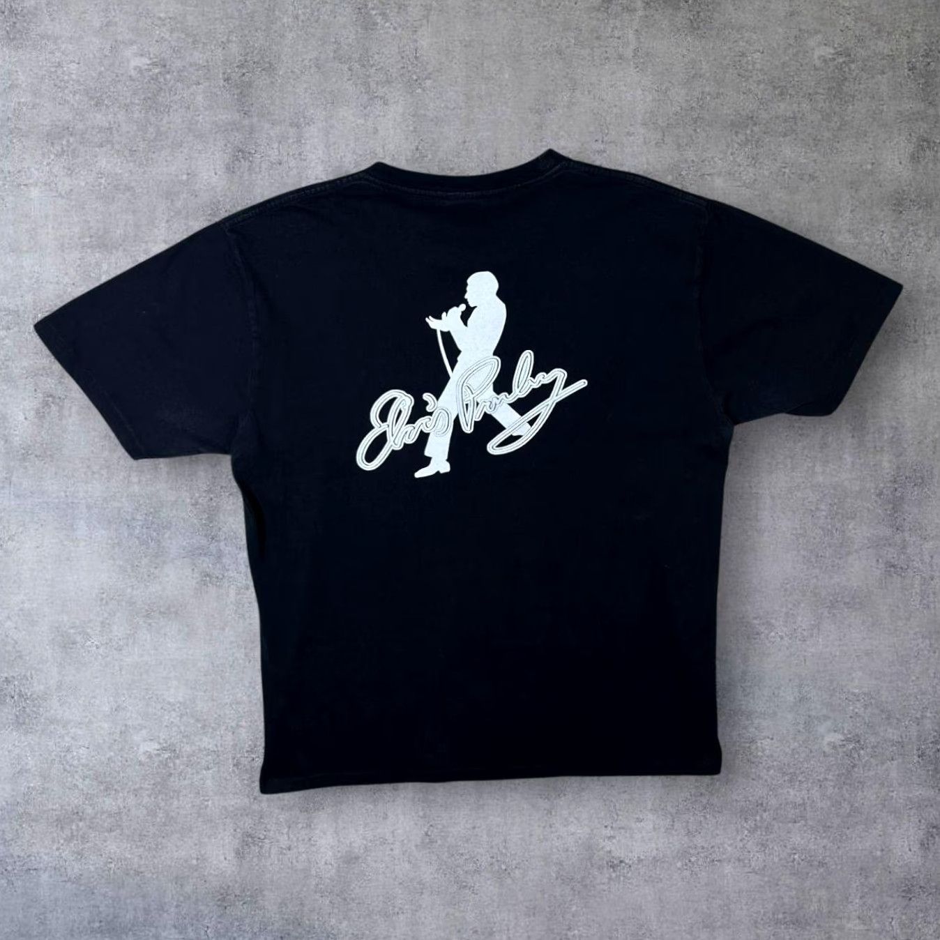 Vintage VINTAGE Rock Tees Elvis Presley Rock N Roll Music Graphic Black T-Shirt XL Mens Shirt Graphic Print Front Back 00s Size US XL / EU 56 / 4 - 2 Thumbnail