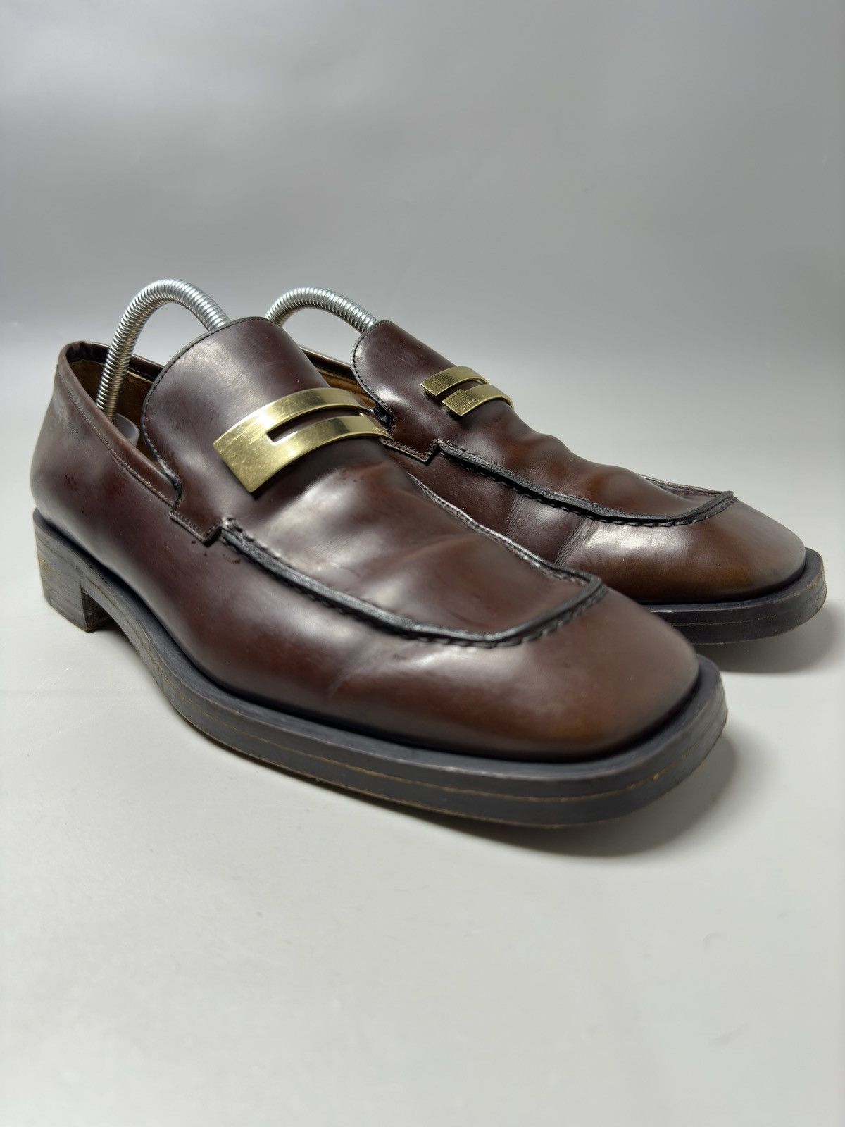 Gucci VINTAGE GUCCI - BROWN LEATHER FORMAL SHOES Size US 10.5 / EU 43-44 - 1 Thumbnail