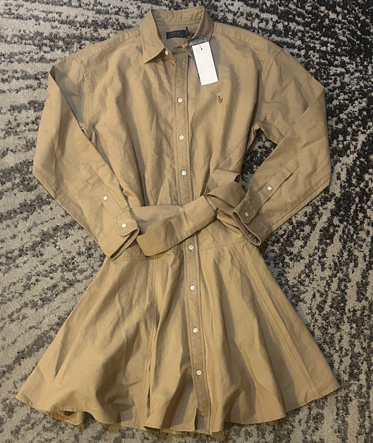 Polo Ralph Lauren Polo Ralph Lauren Cotton Oxford Shirtdress size US 8 Khaki Size M / US 6-8 / IT 42-44 - 1 Thumbnail