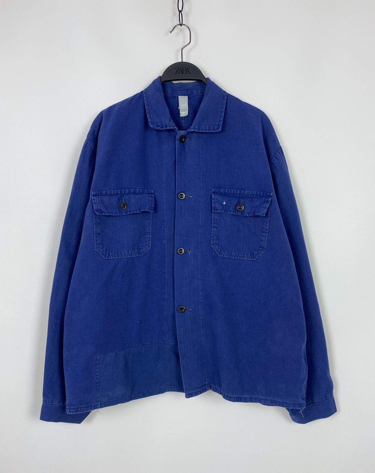 Vintage 80s Vintage Faded Check Pockets Work Jacket Size US L / EU 52-54 / 3 - 1 Thumbnail