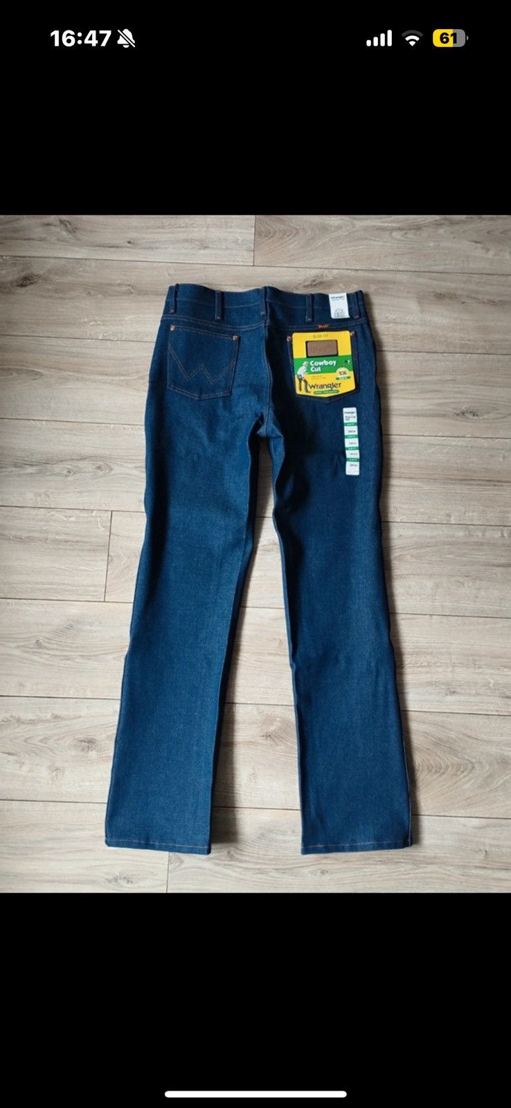 Wrangler Wrangler 936 Cowboy Cut Slim Fit W35L34 Vintage 80s new jean Size US 35 - 1 Thumbnail