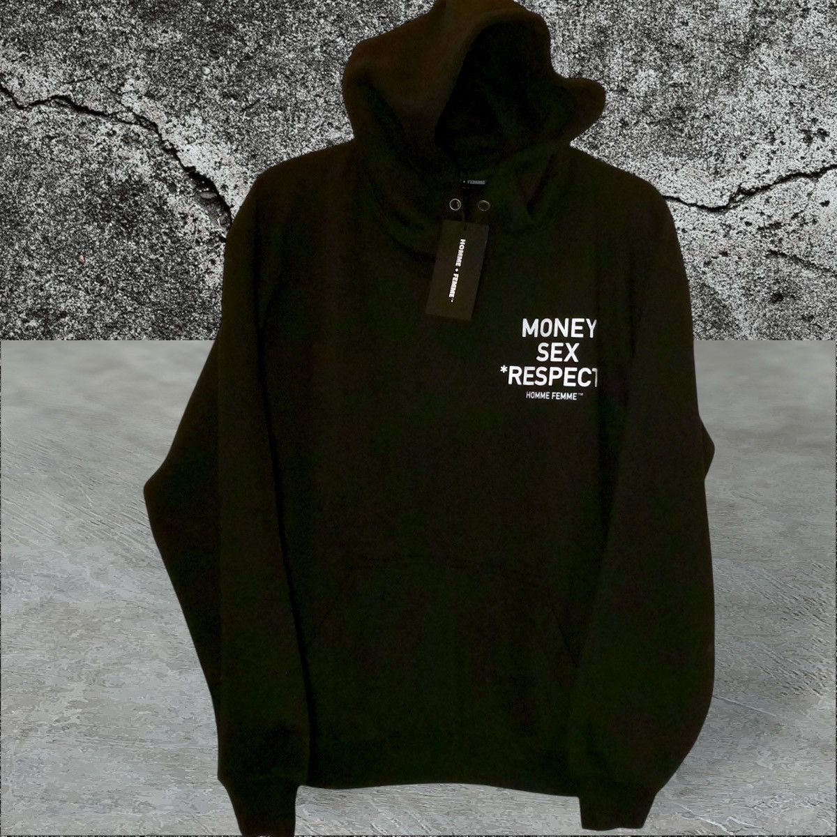 Homme + Femme La •NWT• Homme + Femme LA Black Money Sex Respect Hoodie Medium Size US M / EU 48-50 / 2 - 2 Thumbnail