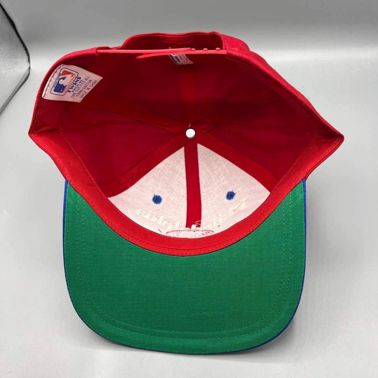 Twins Enterprise Inc. × Vintage Philadelphia Phillies Hat Men Red Twins Enterprise Snap Back Size ONE SIZE - 2 Thumbnail