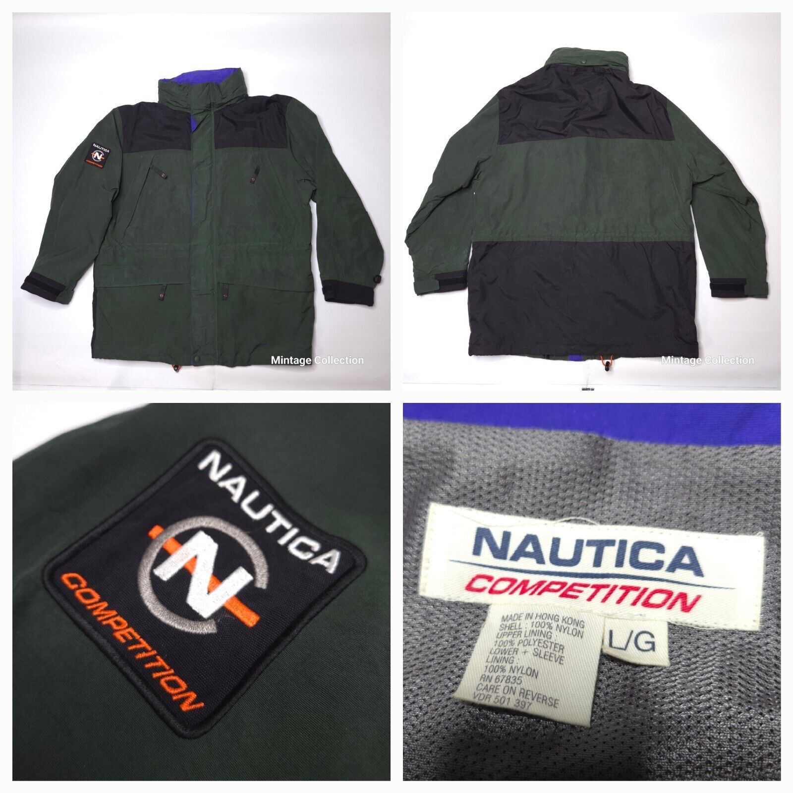 Nautica VINTAGE NAUTICA COMPETITION SNOW SKI FULL ZIP GREEN JACKET L Size US L / EU 52-54 / 3 - 1 Thumbnail
