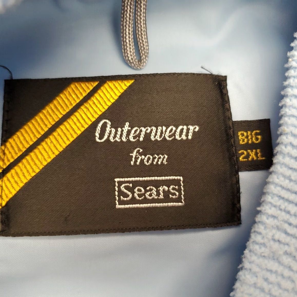 Sears VINTAGE Sears Bomber Jacket Men 2X Big Blue Cotton Blend Wind-Resistant Outdoor Ribbed Poplin 70s 80s Retro Casual Mens Size US XXL / EU 58 / 5 - 4 Thumbnail