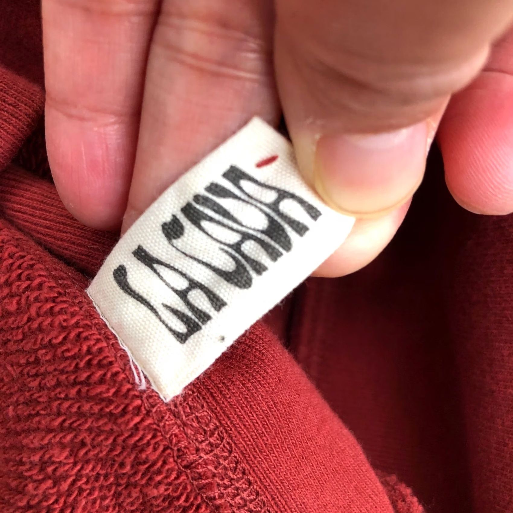 Vintage LA CAVA Sweatshirt Men's MEDIUM Red Crew Long Sleeve Cotton Heavy Gusset Size US M / EU 48-50 / 2 - 5 Thumbnail