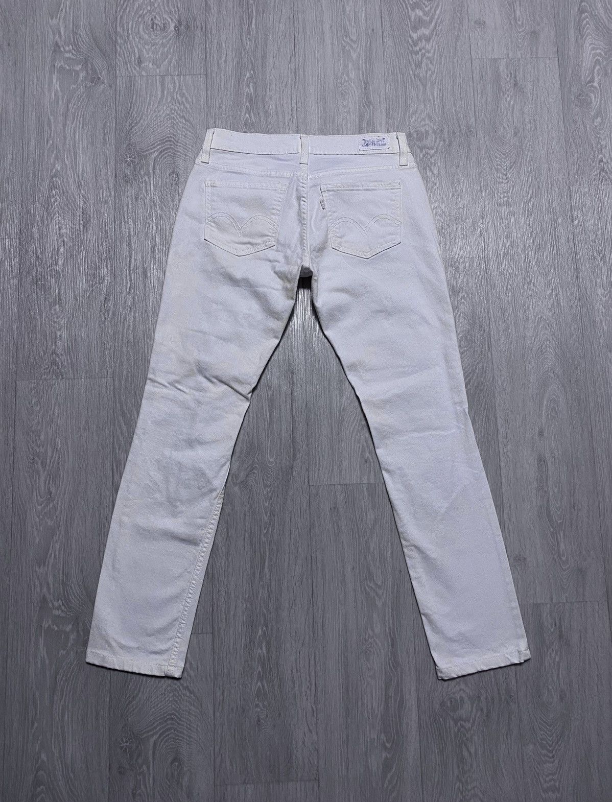 Levi's Vintage Clothing Levi’s 524 Skinny Strip Stitched Torn Distressed Jeans Denim Size 29" - 7 Thumbnail
