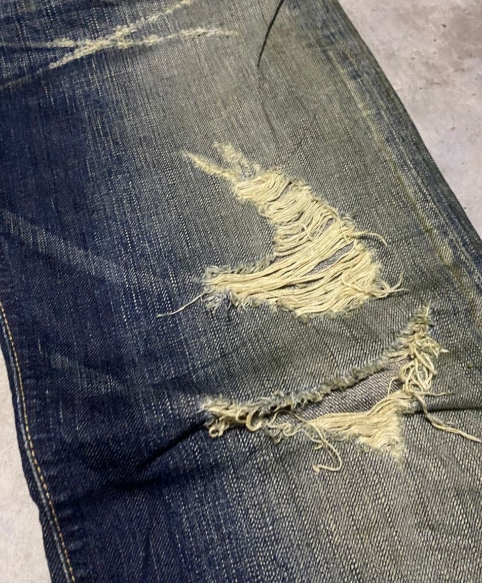 If Six Was Nine 💥FLARE💥 VINTAGE EDWIN BLUE TRIP DISTRESSED DENIM Size US 34 / EU 50 - 9 Thumbnail