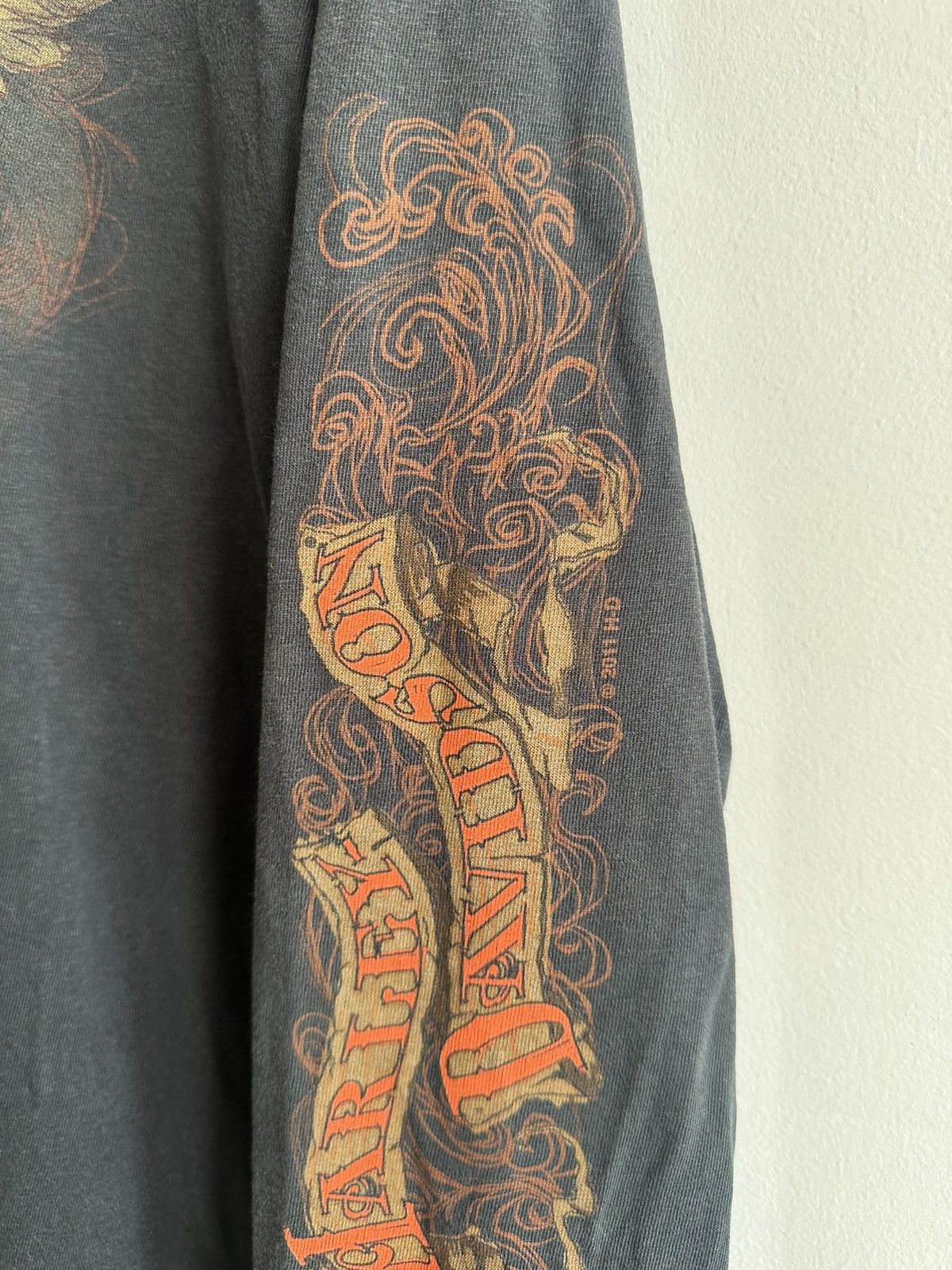 Harley Davidson Vintage Harley Davidson Skulls Long Sleeve Punk USA RARE Size US L / EU 52-54 / 3 - 3 Thumbnail